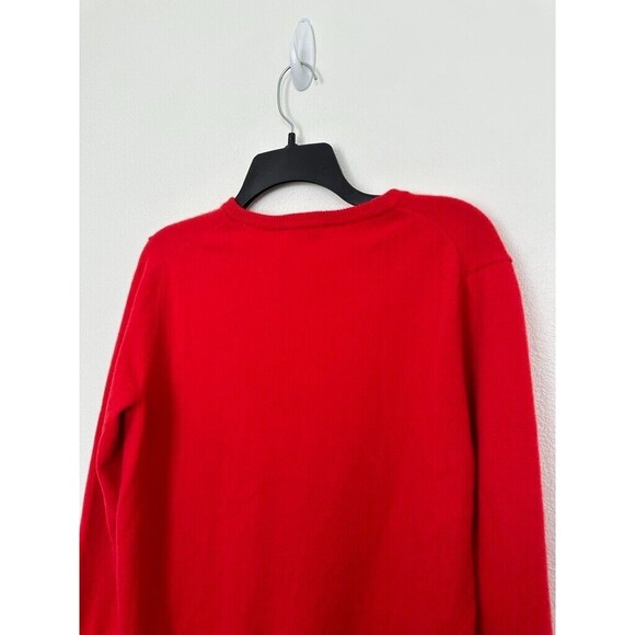 Sandro Paris Cashmere Embroidery Crewneck Sweater Pullover Red Women's Size 0 - Picture 9 of 9